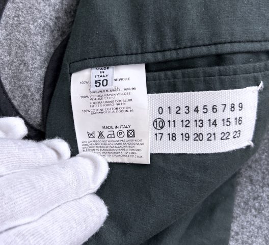 Maison Martin Margiela gray double-breasted wool coat