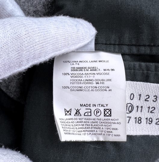 Maison Martin Margiela gray double-breasted wool coat