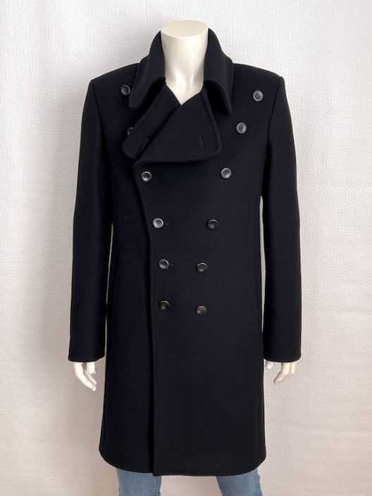 Balenciaga Paris black double-breasted wool coat