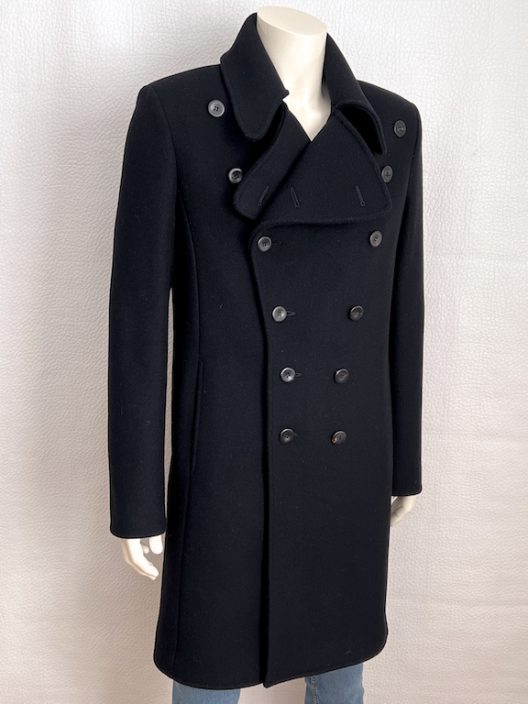 Balenciaga Paris black double-breasted wool coat