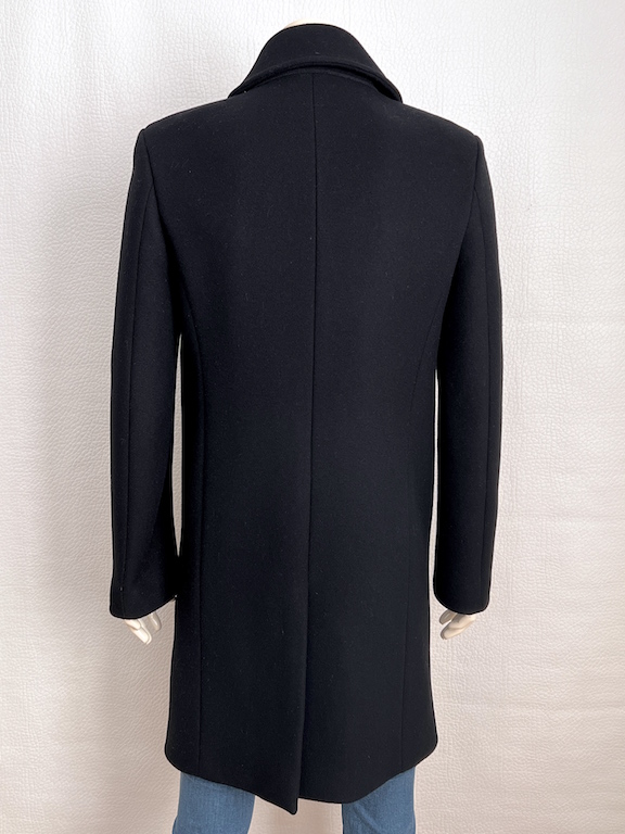 Balenciaga Paris black double-breasted wool coat