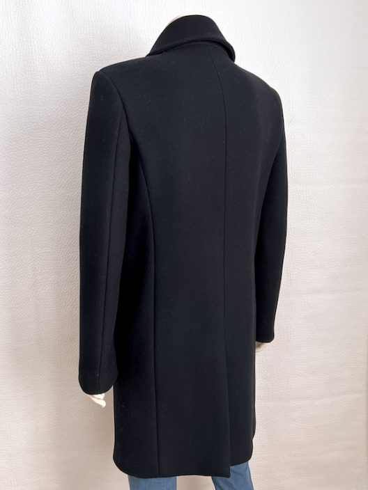 Balenciaga Paris black double-breasted wool coat