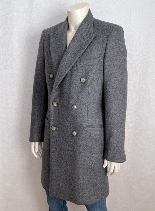 Maison Martin Margiela gray double-breasted wool coat - Luxury ...