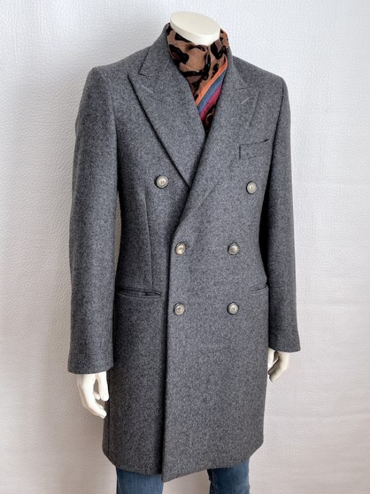 Maison Martin Margiela gray double-breasted wool coat