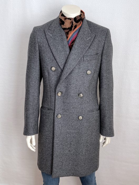 Maison Martin Margiela gray double-breasted wool coat