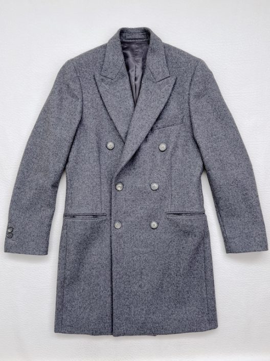 Maison Martin Margiela gray double-breasted wool coat
