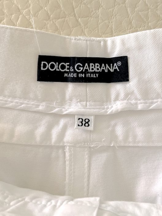 Dolce & Gabbana white cotton dress shorts