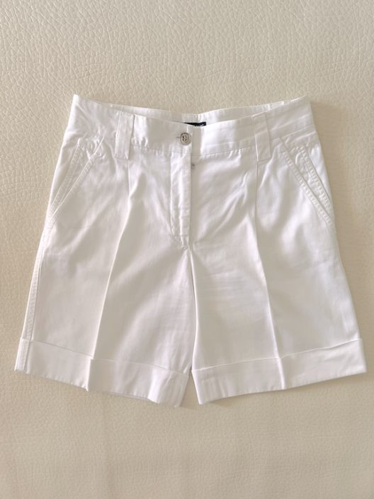 Dolce & Gabbana white cotton dress shorts