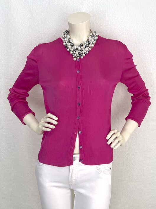 Dolce & Gabbana fuchsia viscose cardigan