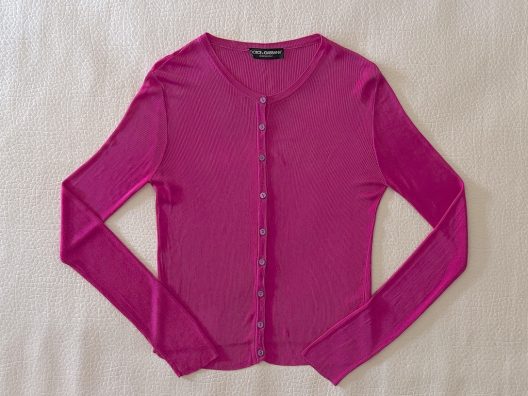 Dolce & Gabbana fuchsia viscose cardigan