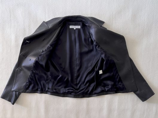Carolina Herrera New York short double-breasted leather jacket