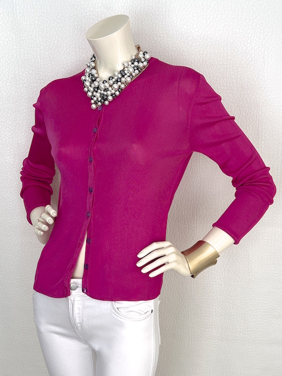 Dolce & Gabbana fuchsia viscose cardigan