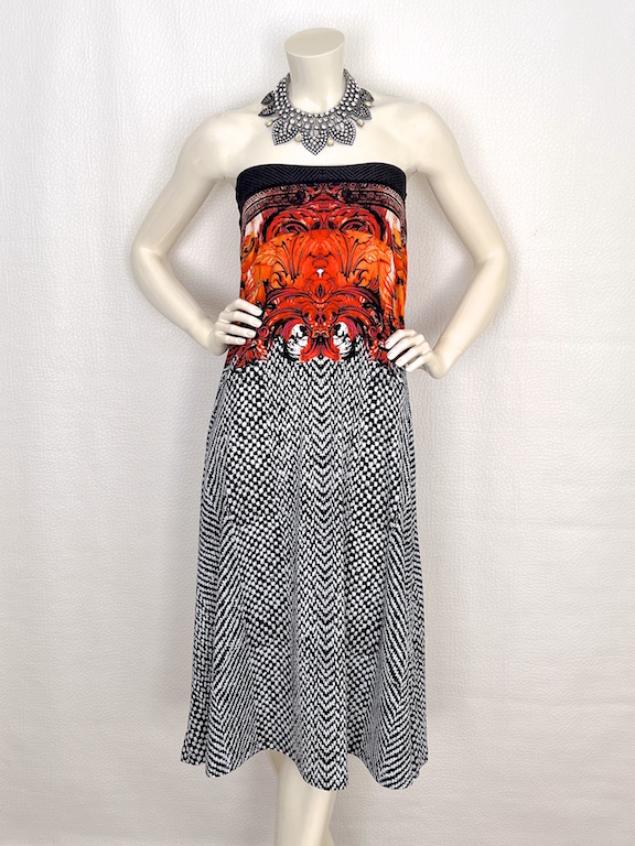 Roberto Cavalli 2 in 1 long skirt-strapless dress