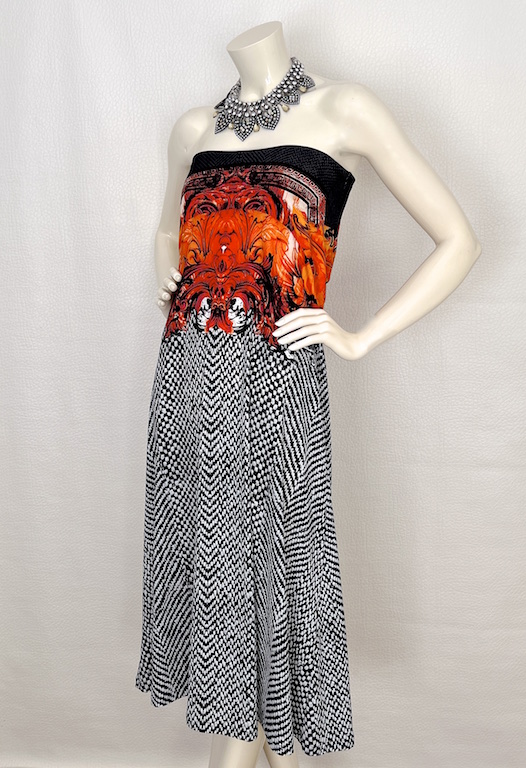 Roberto Cavalli 2 in 1 long skirt-strapless dress