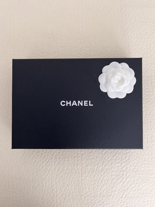 Chanel SET Navy Cashmere Knit Hat and Mittens