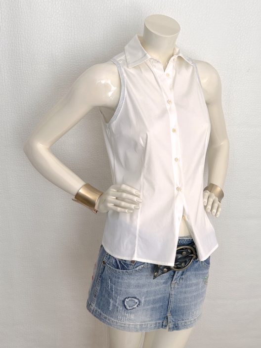 Brunello Cucinelli off-white cotton top