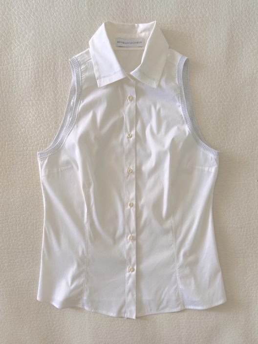 Brunello Cucinelli off-white cotton top