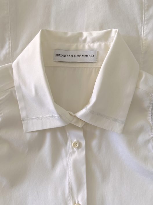 Brunello Cucinelli off-white cotton top