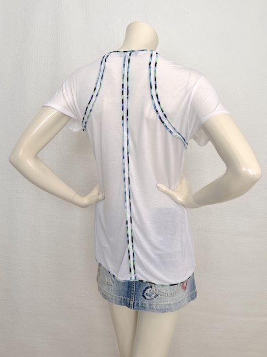 Roberto Cavalli modal silk t-shirt bead embellishment
