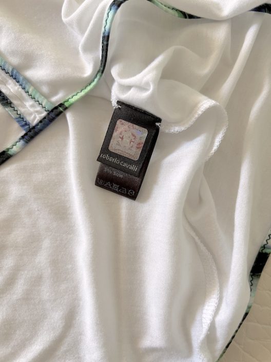 Roberto Cavalli modal silk t-shirt bead embellishment