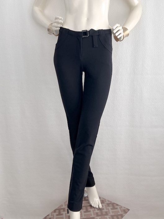 VTG Versace black skinny pants, elastane-wool