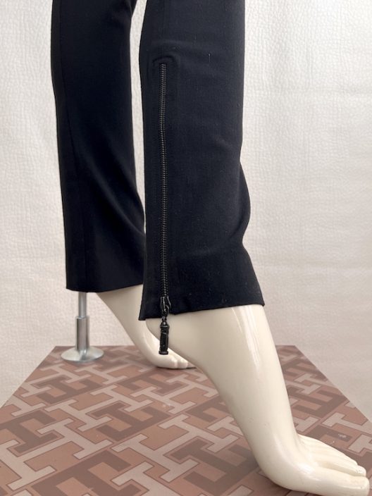 VTG Versace black skinny pants, elastane-wool
