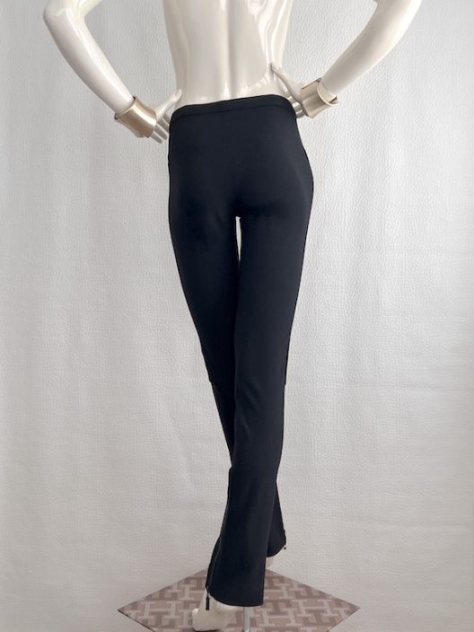 VTG Versace black skinny pants, elastane-wool