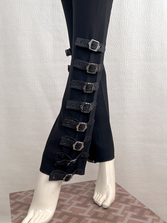 VTG Dior by Galliano black skinny pants, elastane-wool