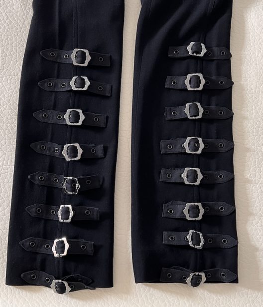 VTG Dior by Galliano black skinny pants, elastane-wool