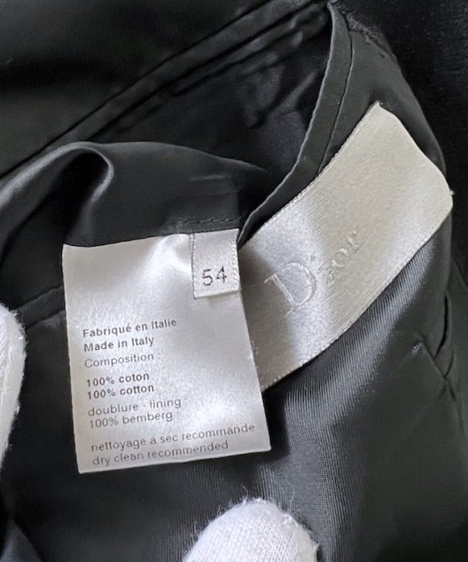 DIOR HOMME 05H By Hedi Slimane black velvet jackte