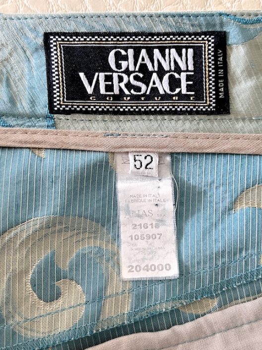Gianni Versace Couture silk pants, baroque print