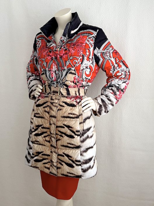 Roberto Cavalli animal print down coat