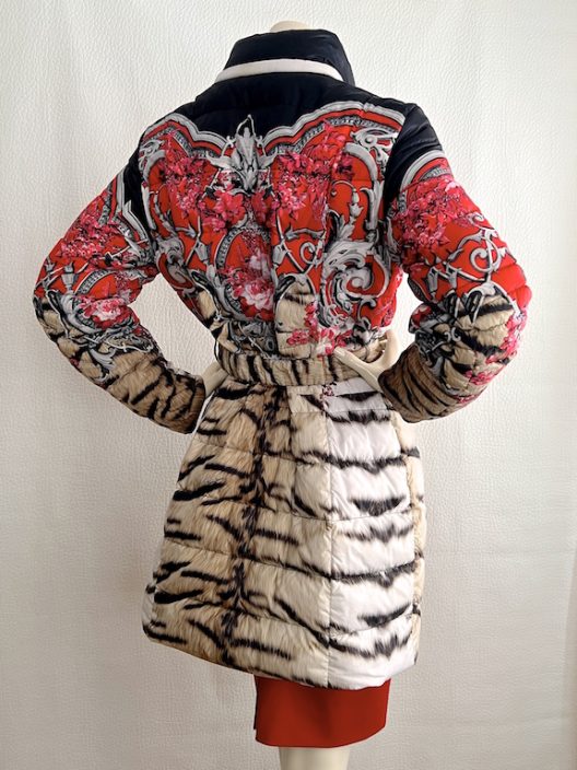 Roberto Cavalli animal print down coat