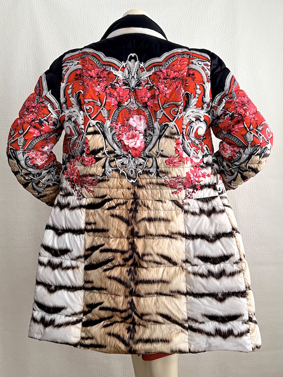 Roberto Cavalli animal print down coat