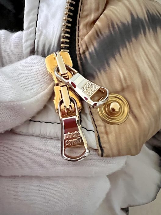 Roberto Cavalli animal print down coat