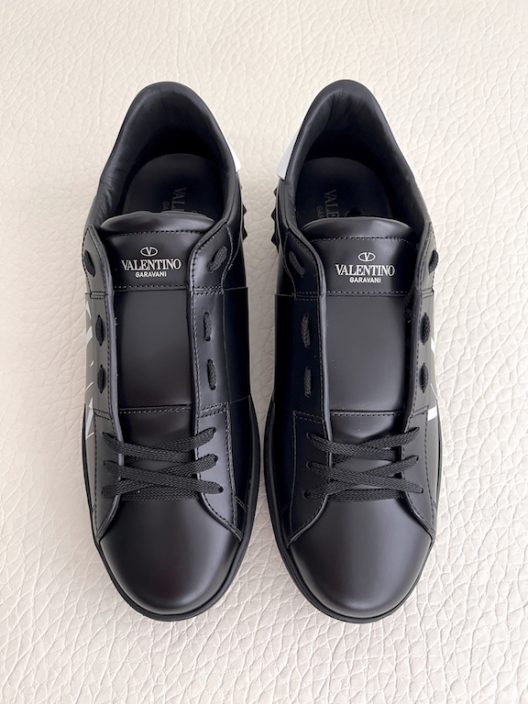 Valentino Rockstud open sneakers with VLTN print