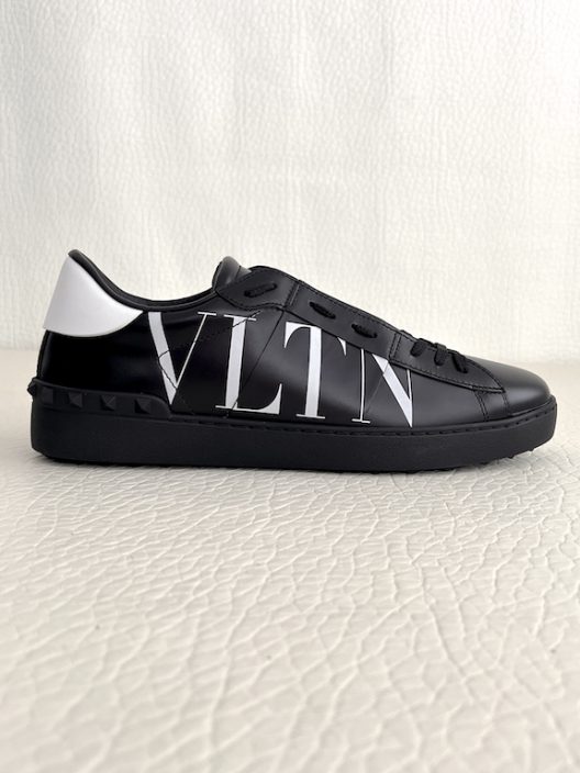 Valentino Rockstud open sneakers with VLTN print
