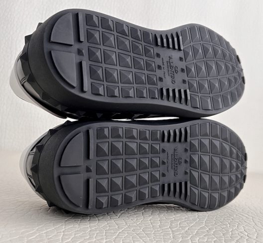 Valentino Rockstud open sneakers with VLTN print