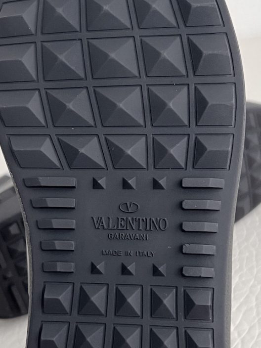 Valentino Rockstud open sneakers with VLTN print