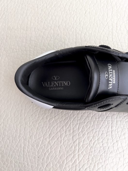 Valentino Rockstud open sneakers with VLTN print