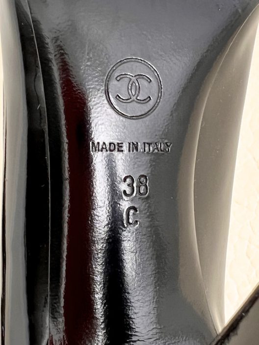 Chanel Peep Toe Heels 100mm "CC" logo