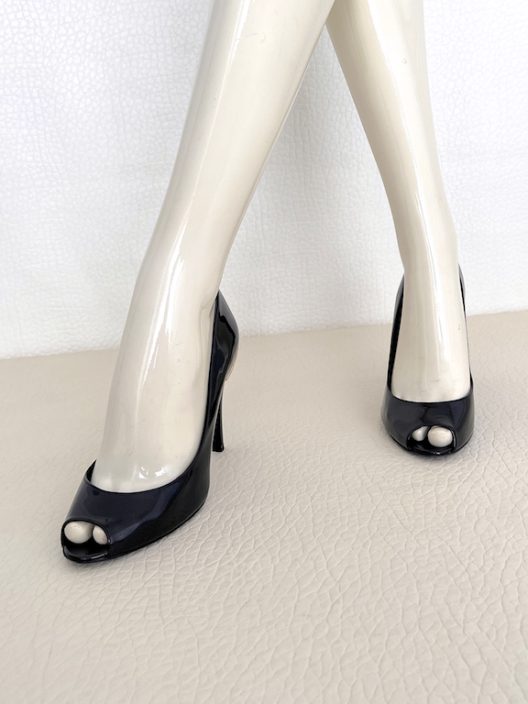 Chanel Peep Toe Heels 100mm "CC" logo