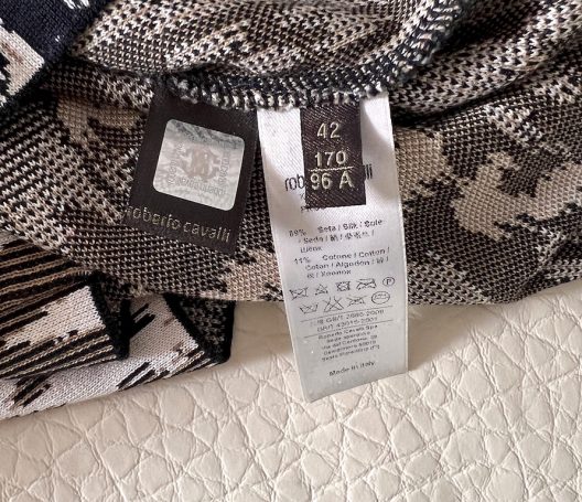Roberto Cavalli Knit Silk-Cotton Dress