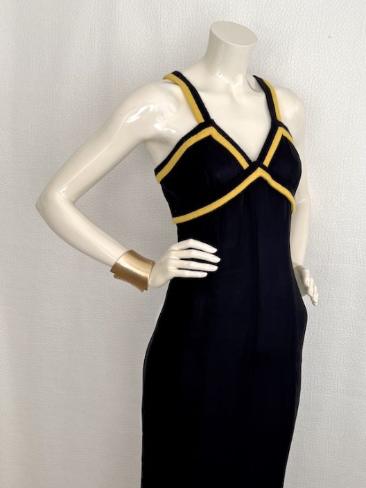 VTG Chanel Long black silk mermaid dress A/W 94-95 - Luxury & Vintage ...