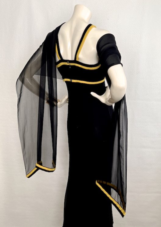 VTG Chanel Long black silk mermaid dress A/W 94-95