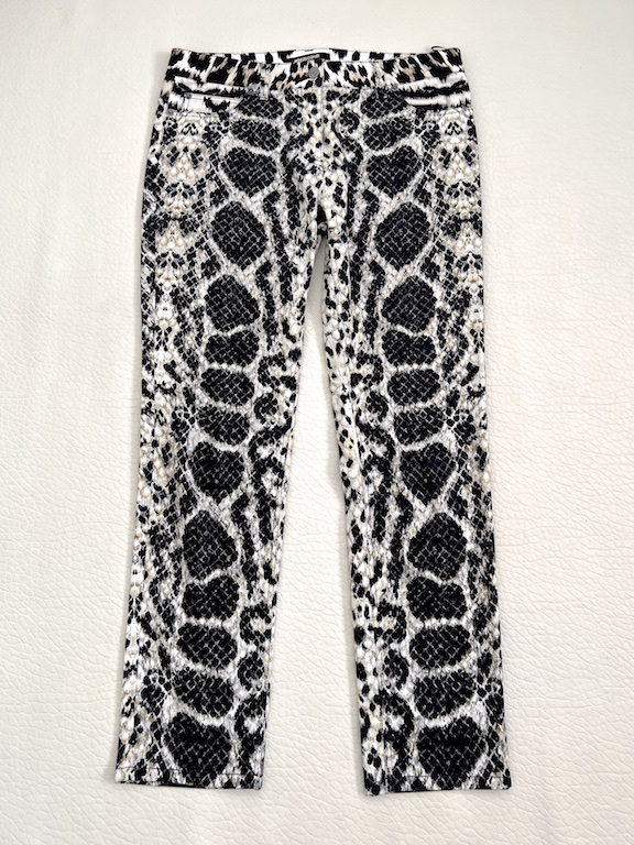 Roberto Cavalli animal print jeans