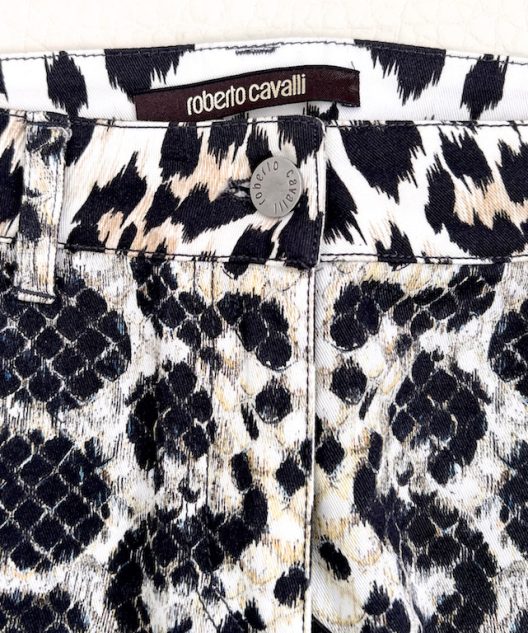 Roberto Cavalli animal print jeans