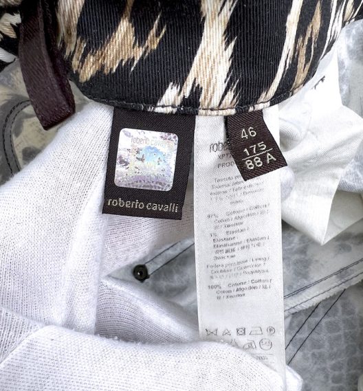 Roberto Cavalli animal print jeans