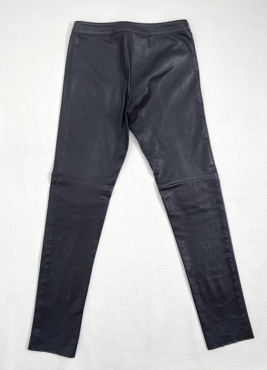Fendi stretch black leather trousers