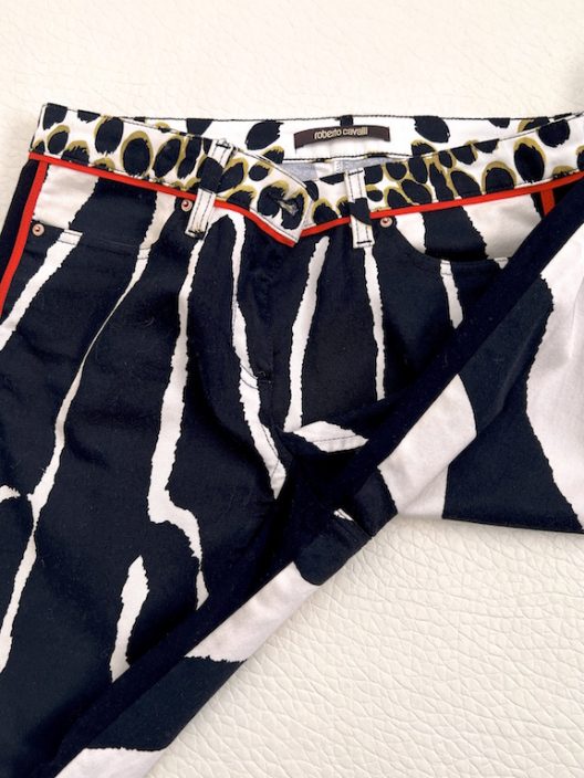 Roberto Cavalli animal print jeans